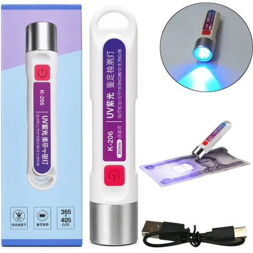 K-206 365nm UV Currency Checker Rechargeable Torch