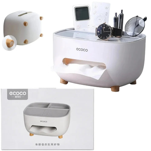 Tissue Box with Multifunctional Storage Drawer