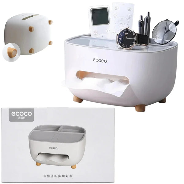 Tissue Box with Multifunctional Storage Drawer